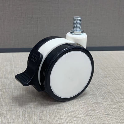 Roues médicales de roulette du matériel M12X25MM de l'unité centrale TPR avec le verrouillage central de frein