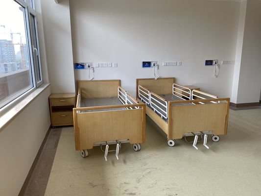 Lit électrique en bois de soins de lit de soins à domicile de 3 fonctions de la tête de lit 700mm