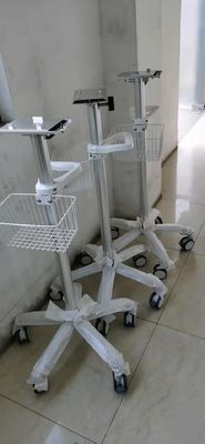 Chariot mobile réglable de chariot à moniteur patient de chariot à alliage d'aluminium de taille