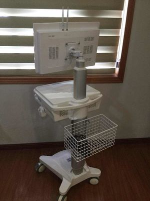 Chariot à poste de travail d'ordinateur portable d'hôpital avec la taille électriquement ajustable