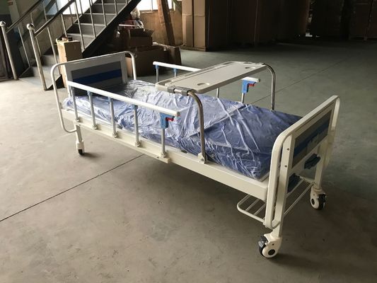 Lit d'hôpital manuel médical de deux fonctions avec deux manivelles et au-dessus de Tableau de lit