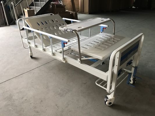 Lit d'hôpital manuel médical de deux fonctions avec deux manivelles et au-dessus de Tableau de lit