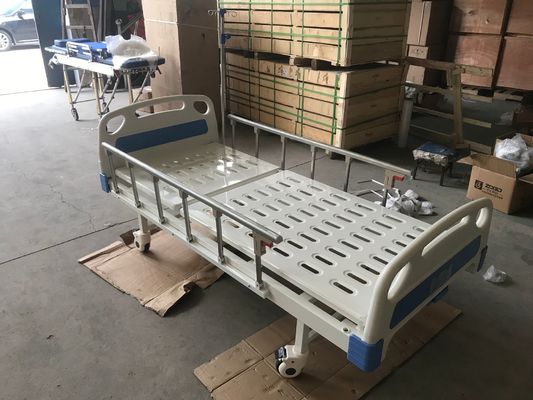 Lit d'hôpital 250kgs détraqué simple manuel arrière réglable d'Assurance-maladie 480mm