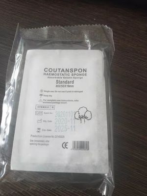 Éponge hémostatique de gélatine d'éponge de gélatine de chirurgie médicale absorbable