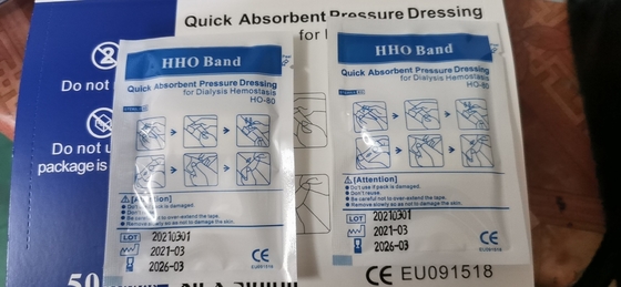 Habillage absorbant rapide de pression pour des consommables de Hemostatasis de dialyse