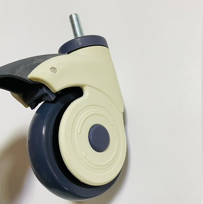 Roulettes médicales d'hôpital universel de roue de 4 pouces avec le frein crème