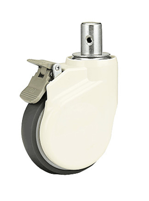 ABS médical blanc TPR de roulettes de lit d'hôpital de 5 pouces matériel pour des hôpitaux