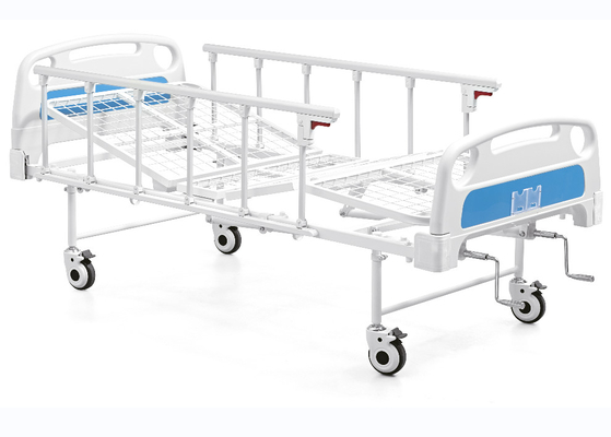 L'hôpital manuel de double balancier en métal enfoncent blanc et bleu