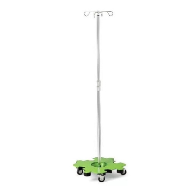 Mobile médical matériel en aluminium de couleur du support trois de l'infusion IV