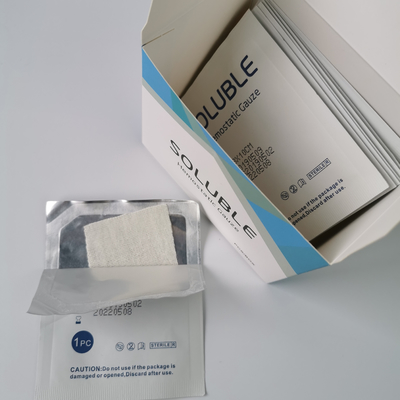 Matériel blanc de cellulose carboxyméthylique de gaze hémostatique médicale