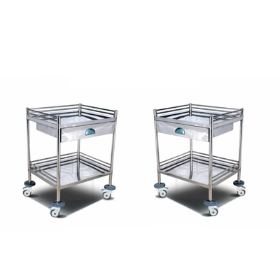 Chariot à une seule couche à hôpital de chariot à chariot médical à acier inoxydable