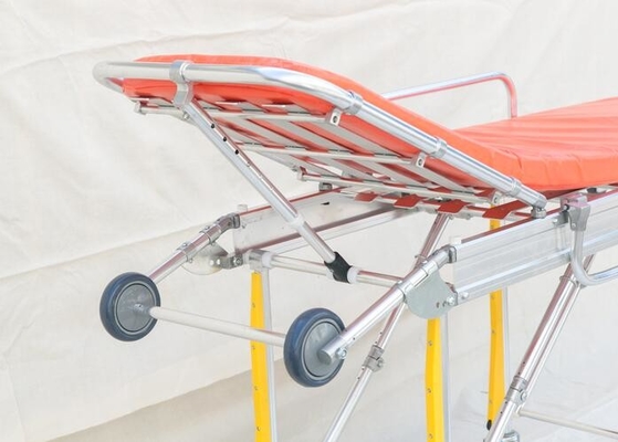Civière adulte portative matérielle de brancard pliant de secours d'hôpital d'alliage d'aluminium