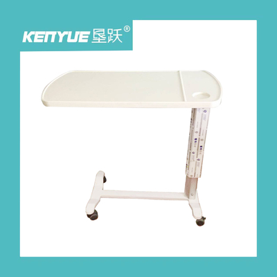 Diner le Tableau d'Overbed d'hôpital de Tray Table Metal Gas Spring de lit d'hôpital
