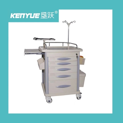 Chariot médical de cadre de tiroir d'infusion de fonction d'infirmière de secours en aluminium de l'ABS 960mm