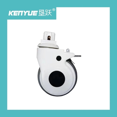 Roue universelle de 5 pouces avec frein Blanc Spécial Caster médical Usage hospitalier