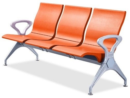 Chaise de salle d'attente hospitalière rembourrée avec cadre en acier