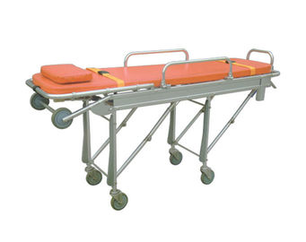 Chariot pliable mobile à civière d'hôpital, chariot patient à transfert de chargement automatique en aluminium