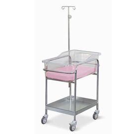 Acier inoxydable d'hôpital de huche de haute résistance de bébé avec le lit de bébé d'hôpital de matelas de support d'infusion