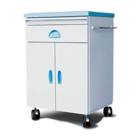 Table de chevet bleue d'hôpital avec quatre roues pour l'usage d'hôpital