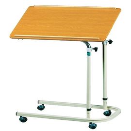 Tableau réglable de plateau d'hôpital de taille sur des roues en acier avec la largeur totale 40cm