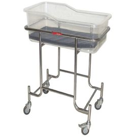 Lit de bébé mobile GRP d'acier inoxydable de poussette de bassin transparent du cadre