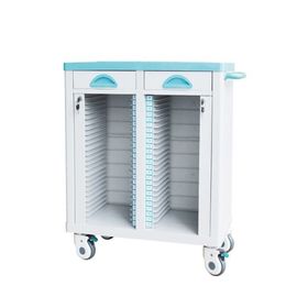 Chariot médical à dossier d'ABS de meubles d'hôpital sur des roues Druable pour le traitement