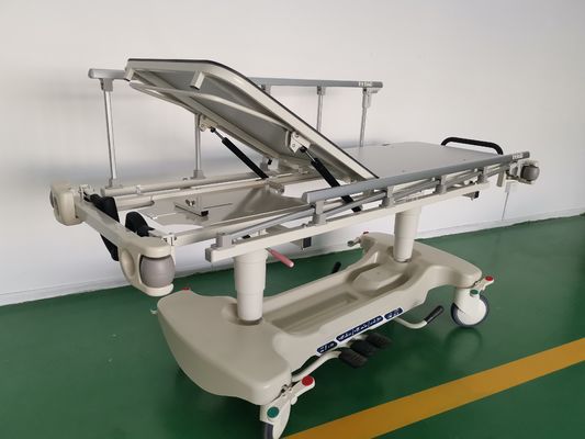 Chariot hydraulique réglable à civière de secours de taille luxueuse